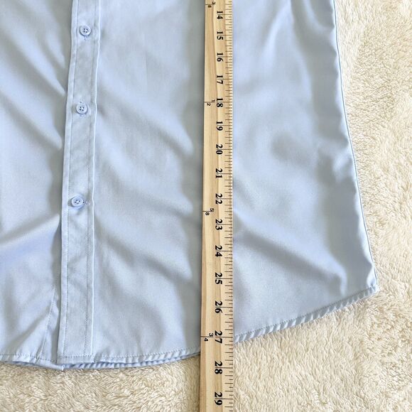 Flex Dress Shirt Mens Size M Light Blue Luxury Collection Designed in Italy - Picture 7 of 8